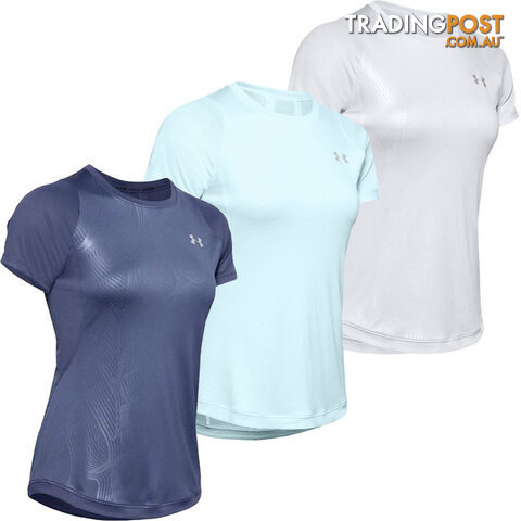 Under Armour UA Qualifier Iso-Chill Embossed Womens Short Sleeve Performance...