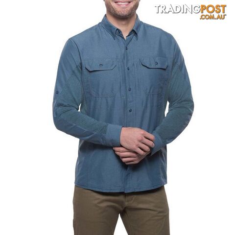 KUHL Airspeed Long Sleeve Mens Hiking Shirt Mens - Pirate Blue -...