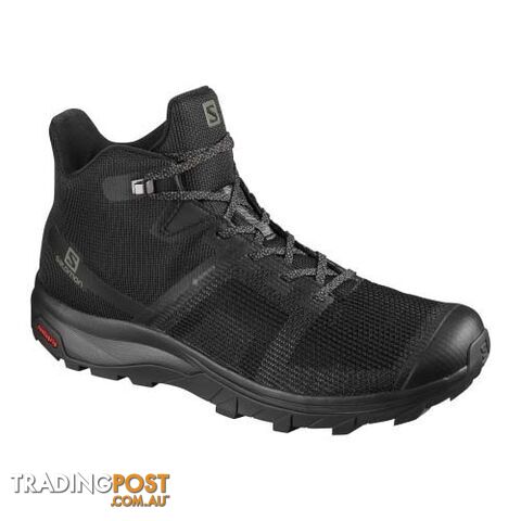 Salomon Outline Prism Mid GTX Mens Hiking Shoes - Black/Black - 8.5US - 411200-080 - photo 1 of 2
