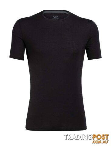 Icebreaker Merino Anatomica SS Crewe Mens T-Shirt - Black - M - 103033001M