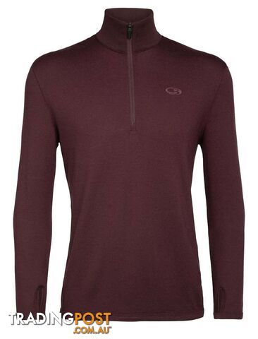 Icebreaker Merino Original LS Half Zip Mens Pullover Top - Redwood - S -...