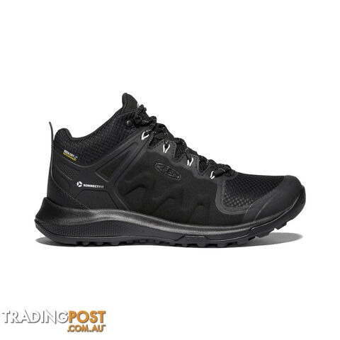 Keen Explore Mid WP Womens Waterproof Hiking Boots - Black Star White - US 8H -...