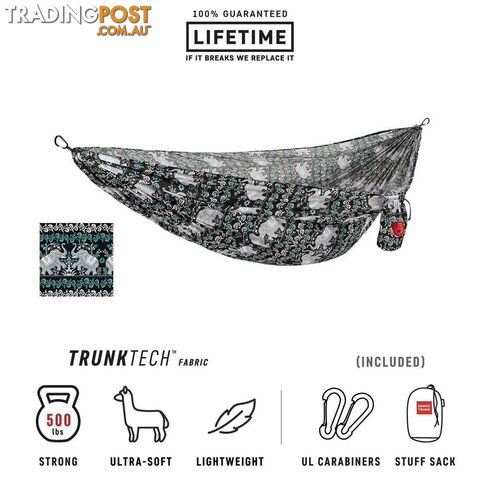 Grand Trunk Tech Double Hammock - Elephant Print - TT-THAI-EL