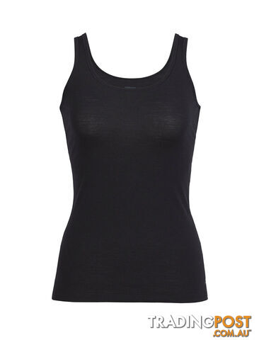 Icebreaker Siren Womens Merino Tank Top - Black - XS - 103213001XS