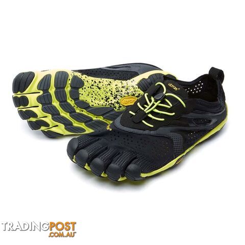 Vibram Fivefingers V-Run Mens Minimalist Running Shoes - Black/Yellow - US9.5-10 - 16M3101-43