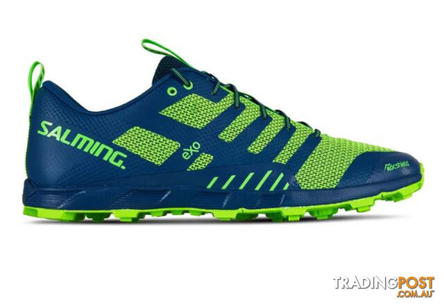 Salming OT Comp Mens Trail Running Shoes - Poseidon Blue/Safety Yellow - US8.0 -...