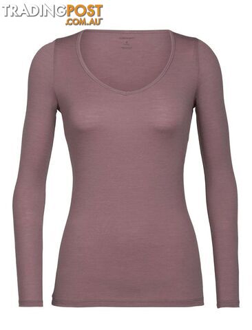 Icebreaker Merino Siren LS Sweetheart Womens Top - SUEDE - XS - 103194633XS