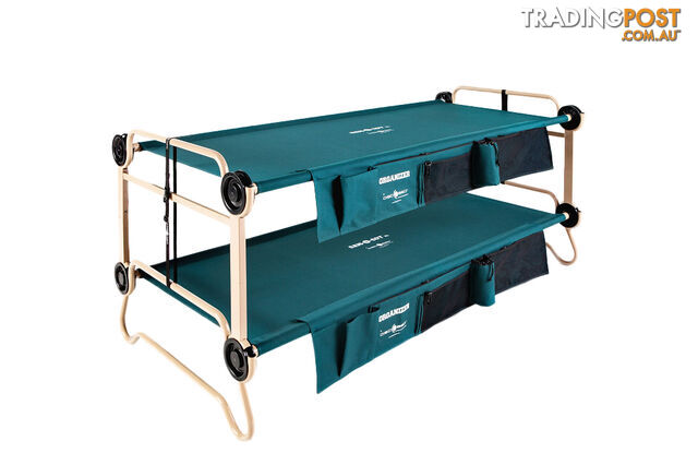 Disc-O-Bed Cam-O-Bunk Large With Side Organisers - Green - DB30001BO