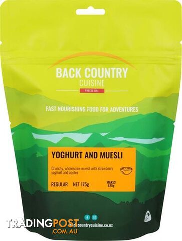 Back Country Cuisine Freeze Dried Meal - Yoghurt And Muesli - Small - BC741