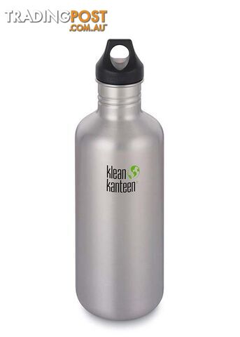 Klean Kanteen 40oz Classic Loop Cap Water Bottle 1.2L - Stainless - XK1003095