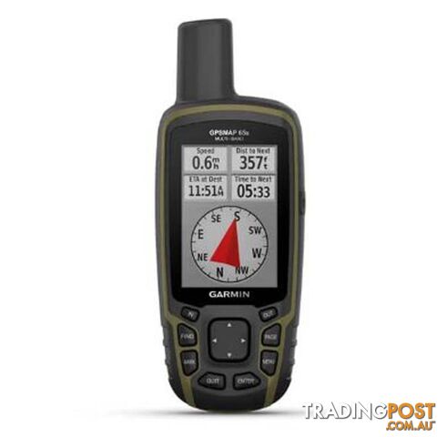 Garmin GPSMAP 65s Handheld Outdoor GPS Device - AUS/NZ - Black - 10-02451-12
