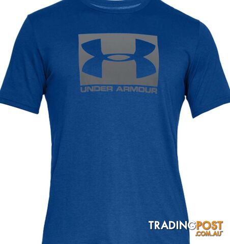 Under Armour Boxed Sportstyle Mens Everyday T-Shirt - Royal/Graphite - LG - 1329581-400-LG