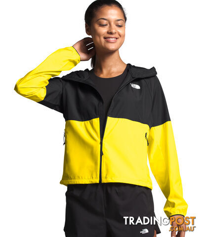 The North Face Flyweight Womens Running Hoodie - TNF Lemon/TNF Black - M - NF0A4AMFNX4-T0M