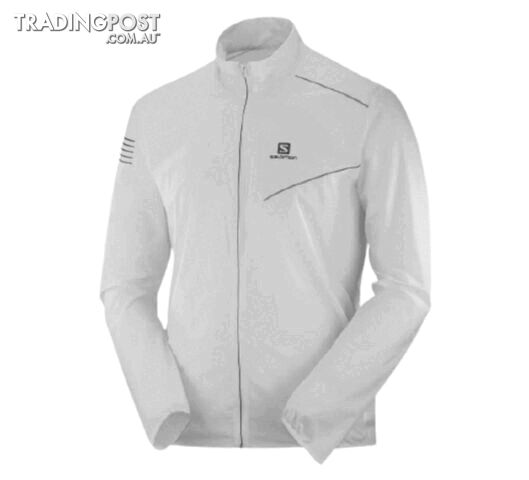 Salomon Sense Mens Windproof Running Jacket - WHITE - M - LC1296800-M