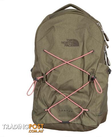 The North Face Jester Womens Backpack - Burnt Olive Green/Heather Mauve Glow -...