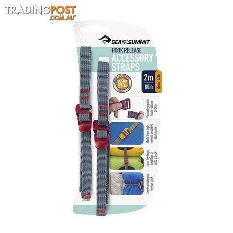 Sea To Summit Accessory 10mm Strap Hook - Red - 2m - ATDASH1020