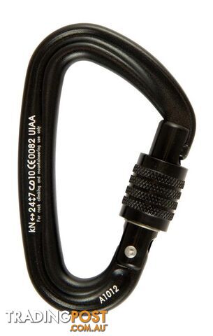 Metolius Bravo Screw Gate Carabiner - Black - MT-BRAVO1