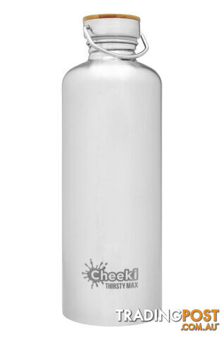 Cheeki Thirsty Max Stainless Steel Bottle - 1.6L - Silver - OB1600TM1