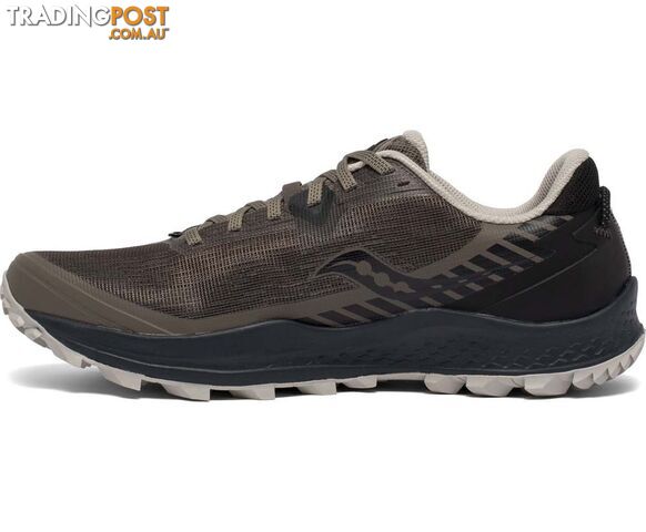 Saucony Peregrine 11 Wide Mens Trail Running Shoes - Gravel/Black - 11 - S20642-35-11 - photo 2 of 2