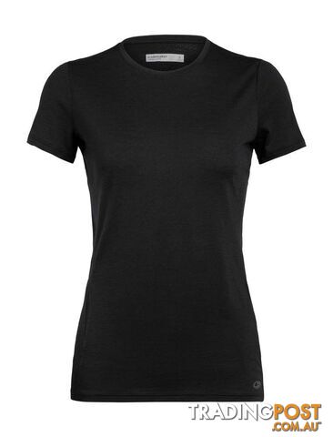 Icebreaker Cool-Lite Amplify SS Low Womens Crewe - Black - XL - 104765010XL
