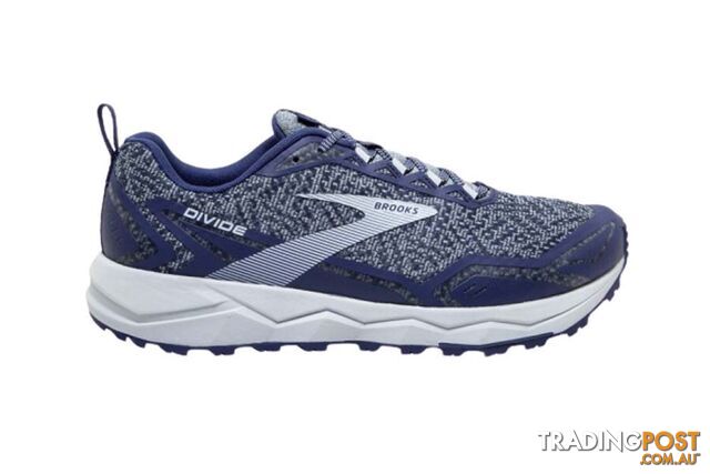 Brooks Divide Mens Trail Running Shoes - Deep Cobalt/Grey/Blue - 8.5 -...