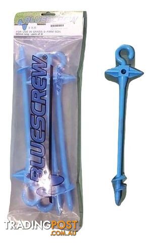 BlueScrew Ground Anchor Small - 4 Pce - OSABlue-S