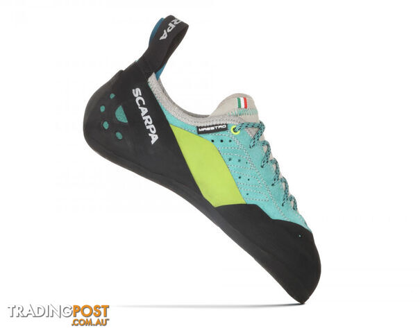 Scarpa Maestro Eco Womens Climbing Shoes - Green-Blue - US8.5 / EU40 -...
