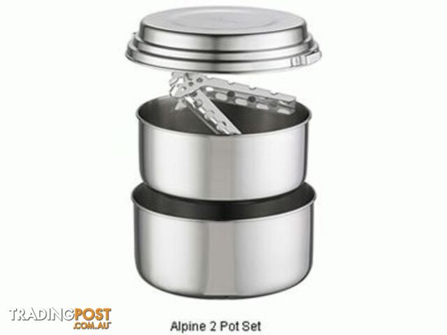 MSR Alpine 2 Stainless Steel 2 Person Pot Cookset - F662-21720
