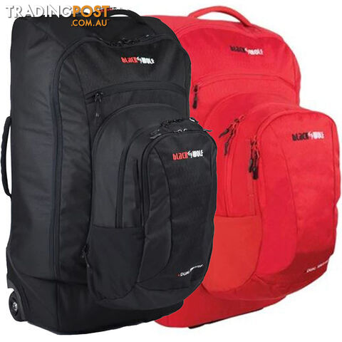 Black Wolf Dual Shuttle 60 Wheeled Luggage Bag - W003-60L