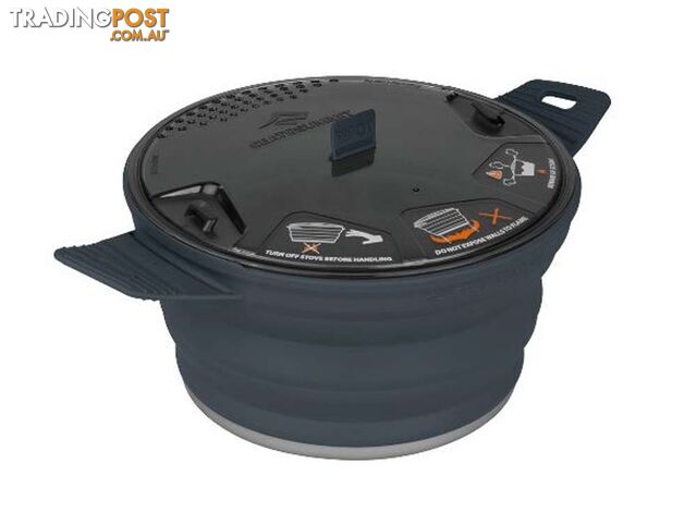 Sea To Summit X-Pot Collapsible Pot/Bowl - 2.8 Litre - Charcoal - AXPOT2.8CH