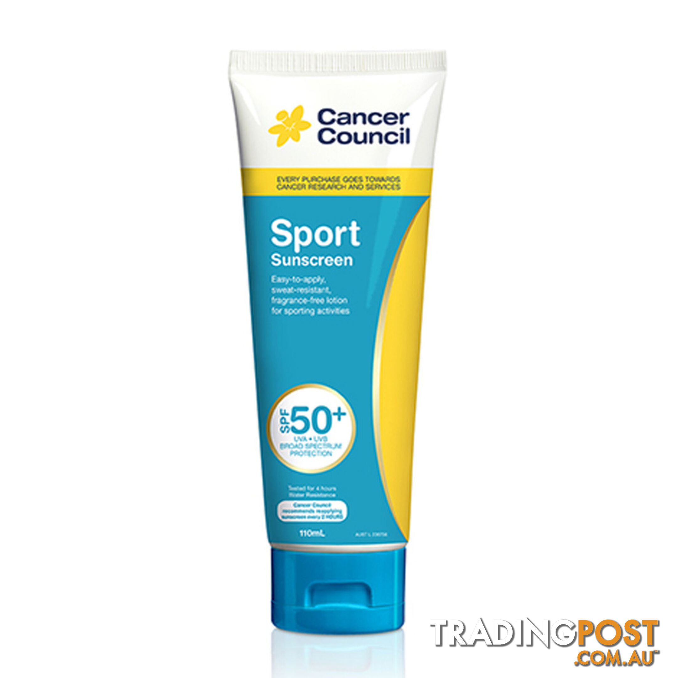 Cancer Council Sport Tube SPF 50+ Sunscreen - 110 ml - CCS-TS-110