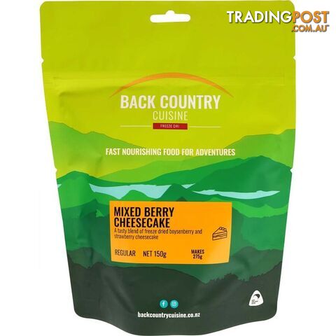 Back Country Cuisine Freeze Dried Meal - Mixed Berry Cheesecake Dessert - Regular - BC628