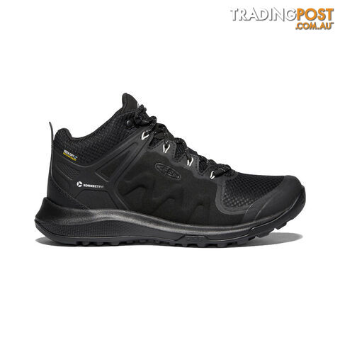 Keen Explore Mid WP Womens Waterproof Hiking Boots - Black Star White - US 7 -...