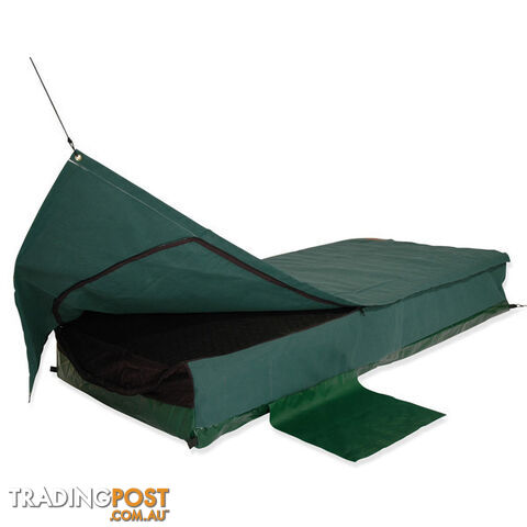 Sahara Traveller Deluxe King Single Traditional Swag & Bag - Green - SA-TRAV-SG