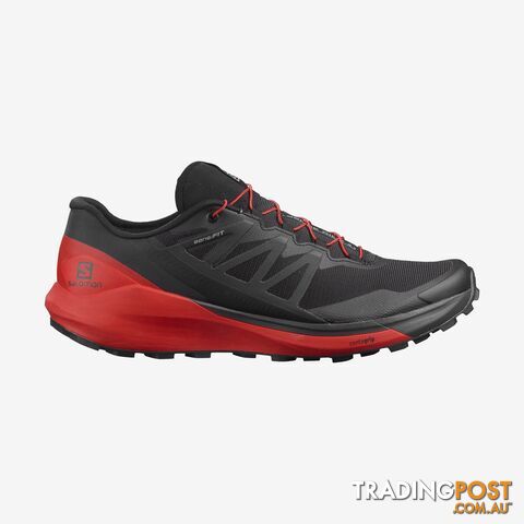 Salomon Sense Ride 4 Mens Trail Running Shoes - Black/Goji Berry/Phantom - 9US -...