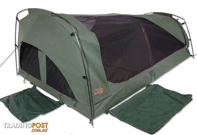 Sahara Wanderer Deluxe King Single Dome Canvas Swag & Bag - SA-MS-2-SGL