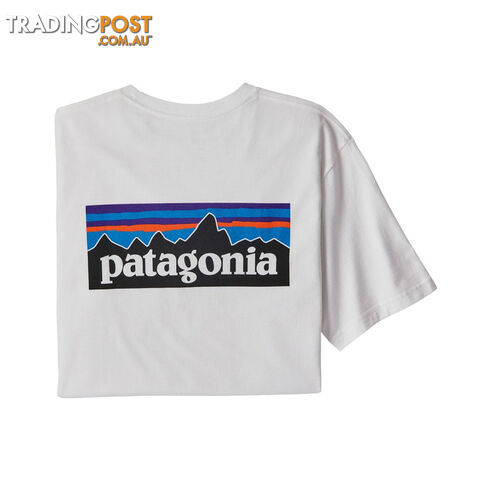 Patagonia P-6 Logo Responsibili-Tee Mens T-Shirt - White - L - 38504-WHI-L