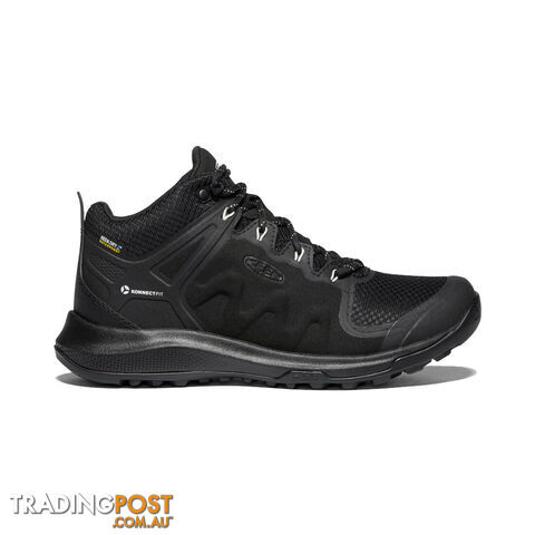 Keen Explore Mid WP Womens Waterproof Hiking Boots - Black Star White - 1021646
