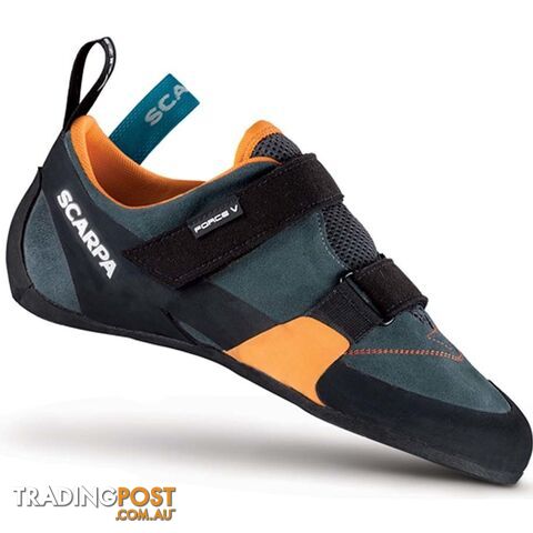 Scarpa Force V Mens Climbing Shoes - Mangrove/Papaya - US12.5 / EU47 -...