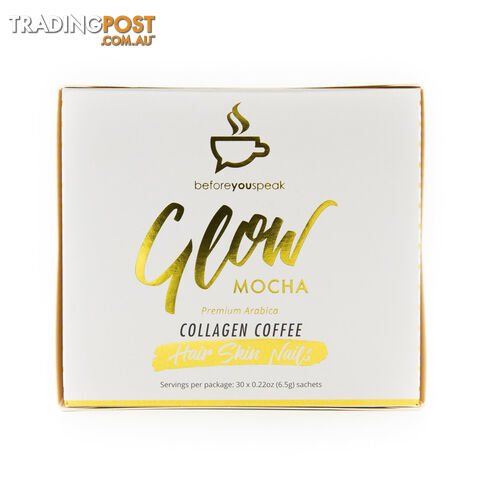 Beforeyouspeak Glow Collagen Coffee - Mocha - 30 Sachet Box - AUBYS112