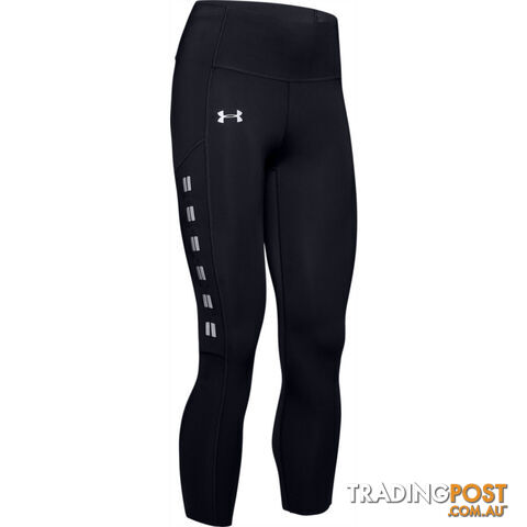 Under Armour Qualifier Speedpocket Roadside Runway Crop Womens Leggings - Black...