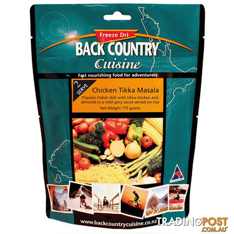 Back Country Cuisine Freeze Dried Meal - Tikka Masala - Regular - BC517