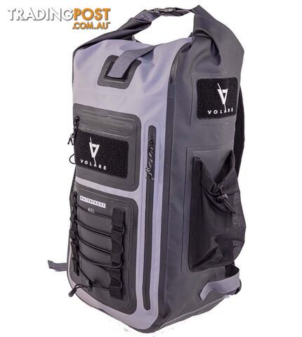 Volare Waterproof Adventure Backpack - 40 Litre - Black - VWBPBLK-40