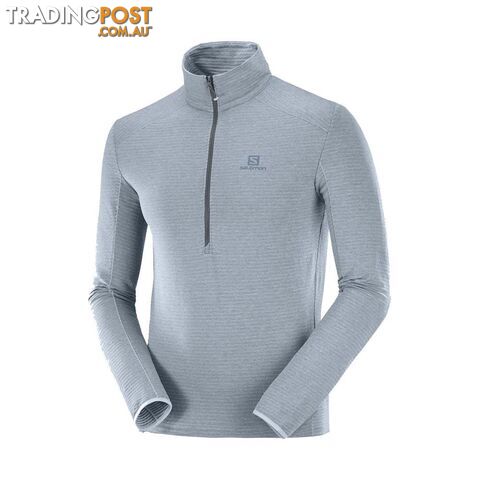 Salomon Outline Half Zip Midlayer Mens Lightweight Fleece Jacket - Ashley Blue -...