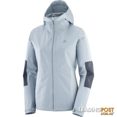 Salomon Outrack 2.5L Womens Waterproof Jacket - Ashley Blue/Ebony - XS -...