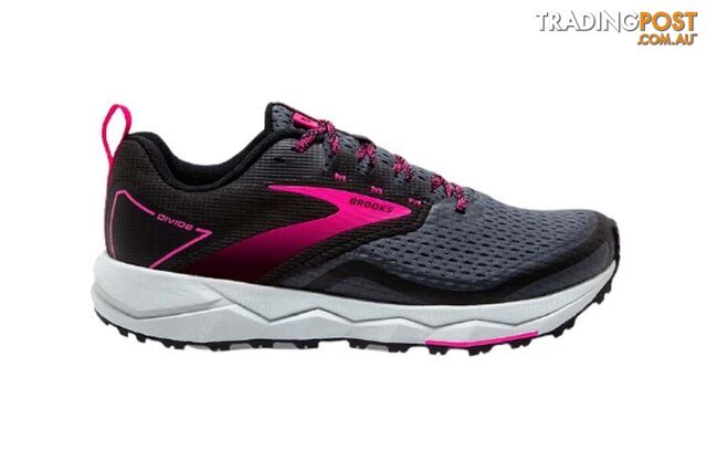 Brooks Divide 2 Womens Trail Running Shoes - Black/Ebony/Pink - 1203421B-069
