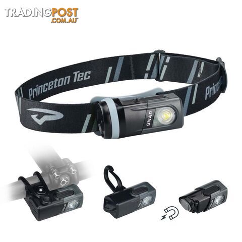 Princeton Tec Snap 300 Multi-Use Mountable Headlamp - Black/Gray - SNAP300K-BK