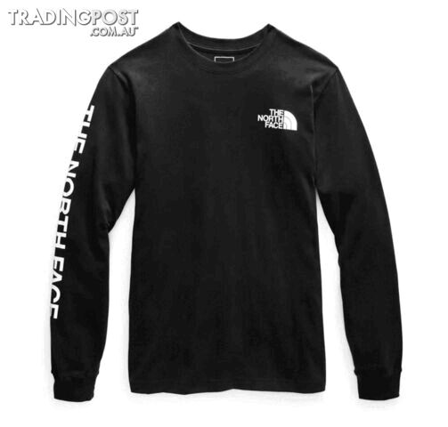 The North Face TNF Sleeve Hit Mens Long-Sleeve Tee - TNF Black - M -...