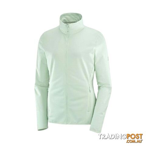 Salomon Outrack Full Zip Mid Womens Lightweight Fleece Jacket - Opal Blue - L -...