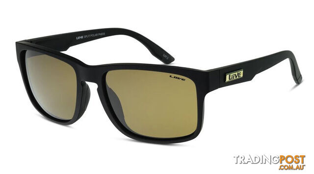Liive Vision Split Polarised Sunglasses - Matte Black - L0679A